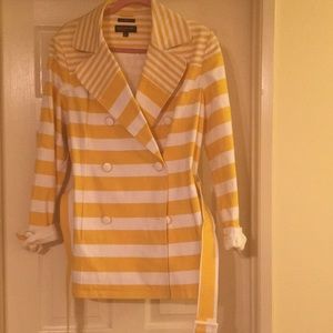 Yellow striped suit jacket